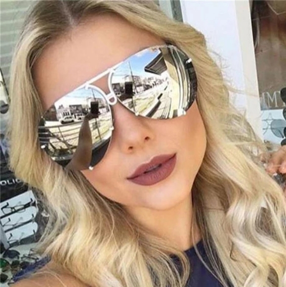 Accessories - New Oversized Aviator Sunglasses Mirrored